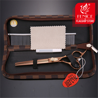 Fenice 7.0 cal profesjonalne podwójne zęby nożyczki dla Pet Dog Grooming cieńsze Chunker przerzedzenie oceń 20-30% JP440C 6